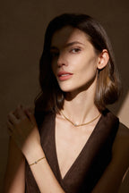Diamantkette mit Princess-Solitär – 0,57 ct in 18K Gold