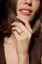 Fancy Yellow Multishape-Diamantring – 0,73 ct in 18K Gold