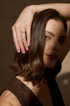 Fancy Yellow Diamantring – 0,42 ct Marquise in 18K Gold