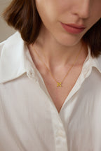 Fancy Yellow Kleeblatt-Diamantkette – 0,63 ct in 18K Gold