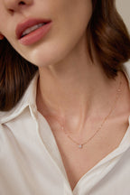 Princess-Solitär-Diamantkette – 0,26 ct in 18K Gold