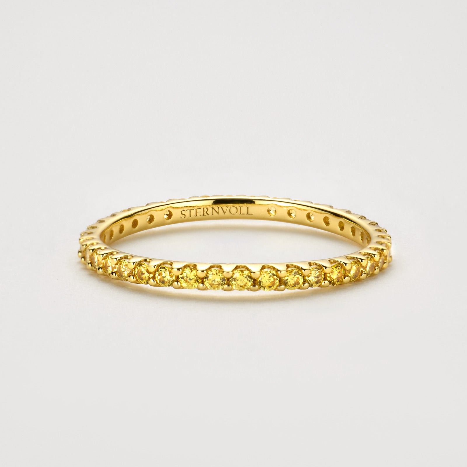 Fancy Yellow Labordiamant Ring 18K Gelbgold 0,57 ct