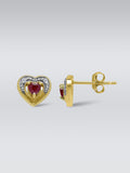Heart-Shaped Stud Earrings
