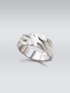 Hammered Wide Band Ring