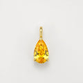 Fancy Yellow Pear Lab Diamond Pendant