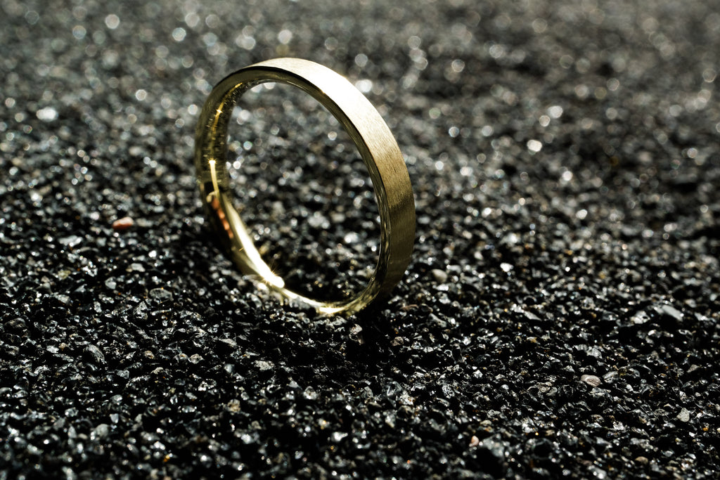 Trauring Paar aus 14k Gold in Satin Matt – handgefertigt in Deutschland