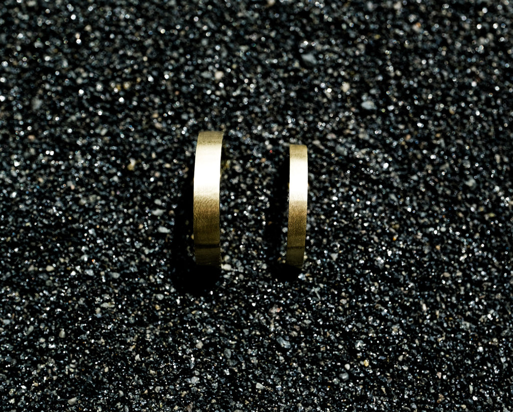 Trauring Paar aus 14k Gold in Satin Matt – handgefertigt in Deutschland