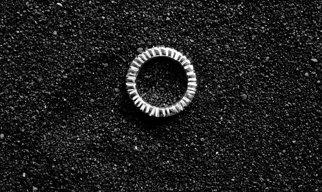 Bold Textured Band Ring Handmade in Germany from 925 Sterling Silver