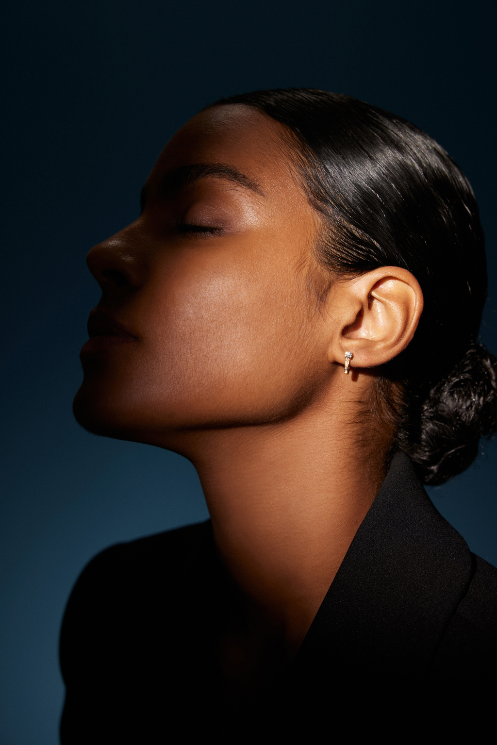 18K Gold Hoop Earrings with Lab Grown Diamonds