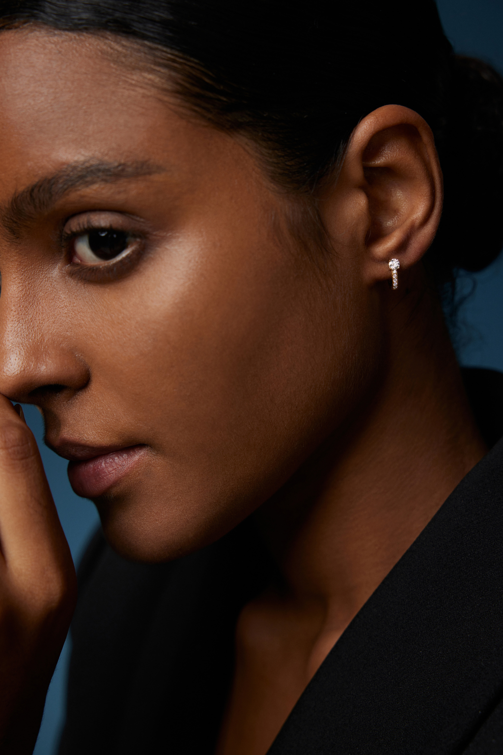 18K Gold Hoop Earrings with Lab Grown Diamonds