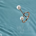 Rose Gold-Plated Pearl Ring