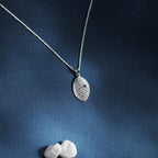 Ovale Sterlingsilber-Halskette