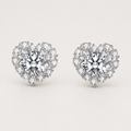 Heart-Shaped Stud Earrings
