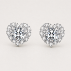 Herz-Diamantohrstecker – 0,86 ct Labordiamanten in 18K Gold