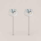 Solitär-Diamantohrstecker – 0,22 ct Labordiamanten in 18K Gold
