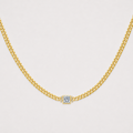 Princess-Cut Diamond Cuban Chain Necklace