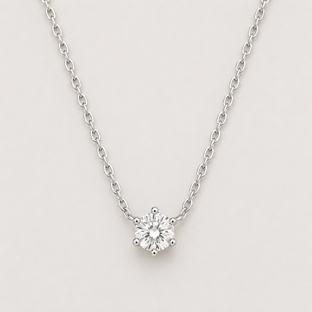 Diamond Solitaire Necklace