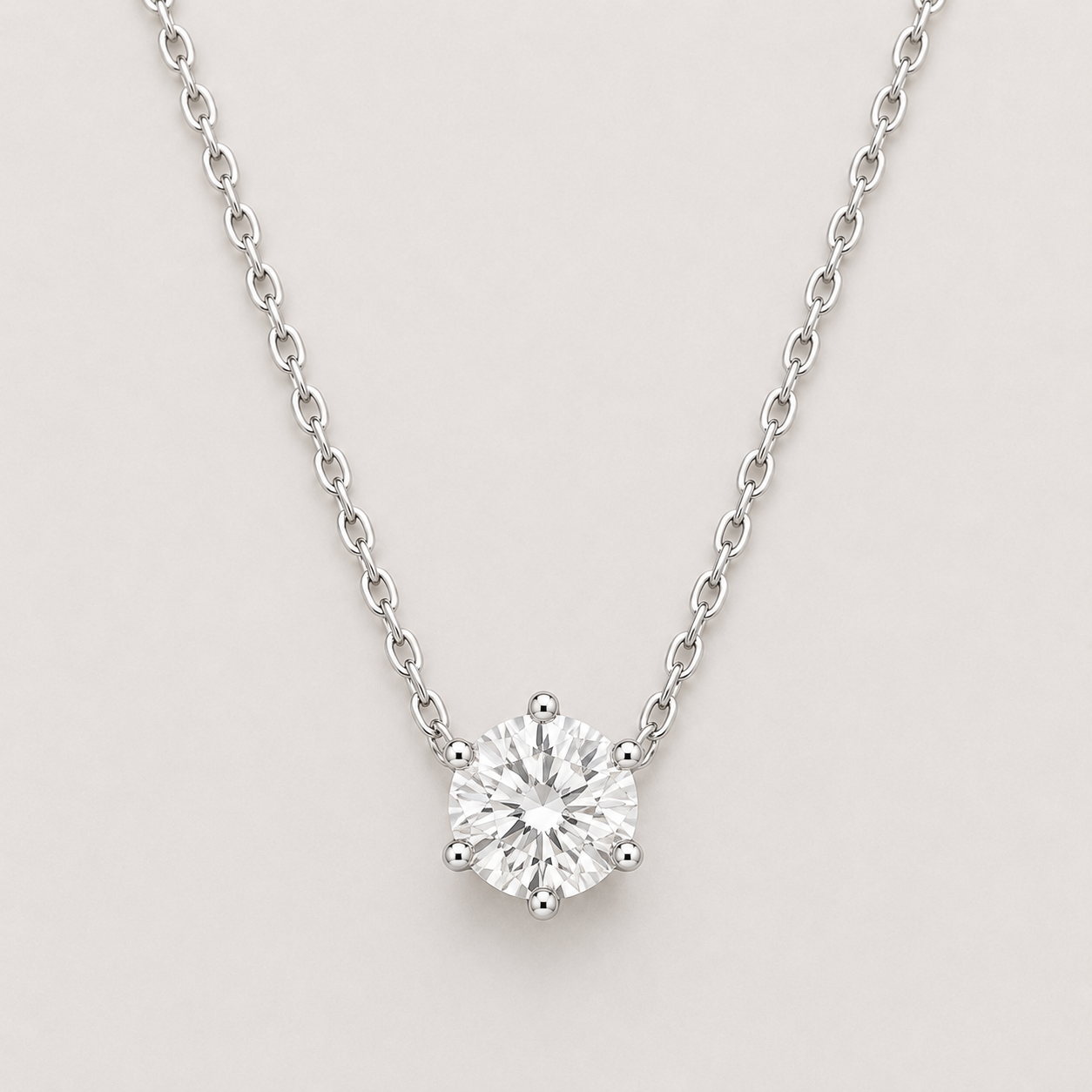 Diamond Solitaire Necklace
