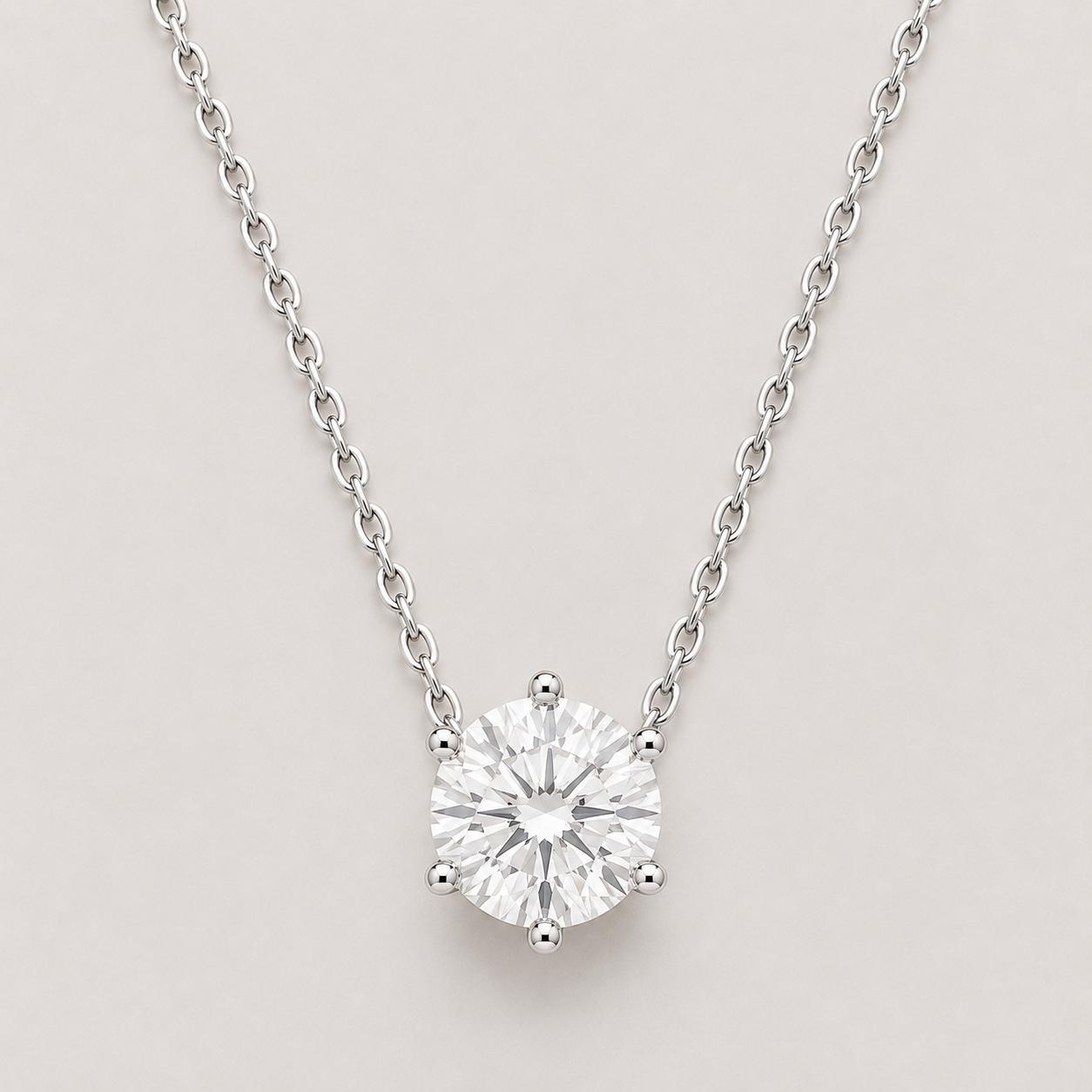 Diamond Solitaire Necklace