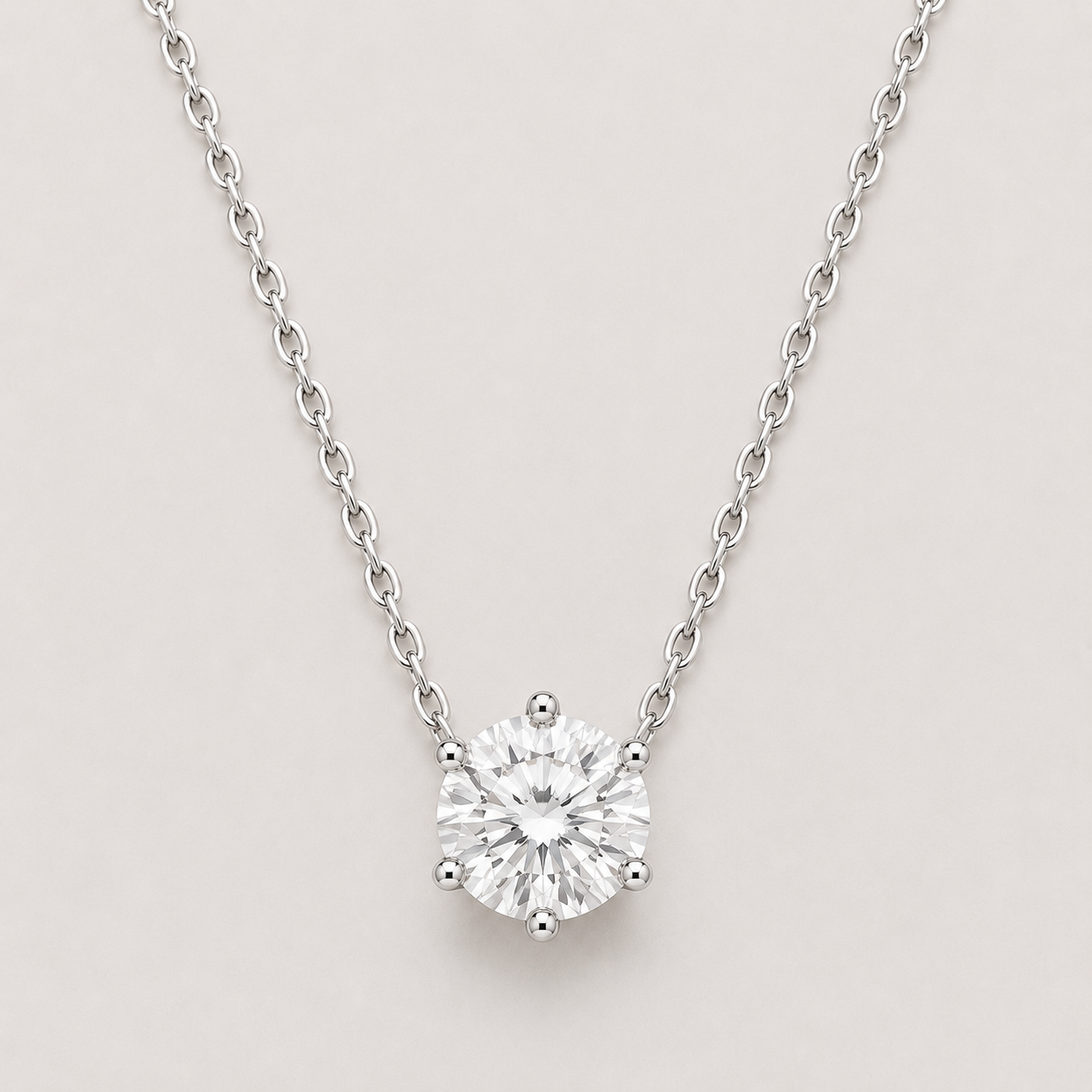 Diamond Solitaire Necklace
