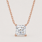 Princess-Solitär-Diamantkette – 0,26 ct in 18K Gold
