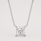 Princess-Solitär-Diamantkette – 0,26 ct in 18K Gold