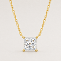 Princess-Solitär-Diamantkette – 0,26 ct in 18K Gold
