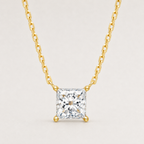 Princess-Solitär-Diamantkette – 0,26 ct in 18K Gold
