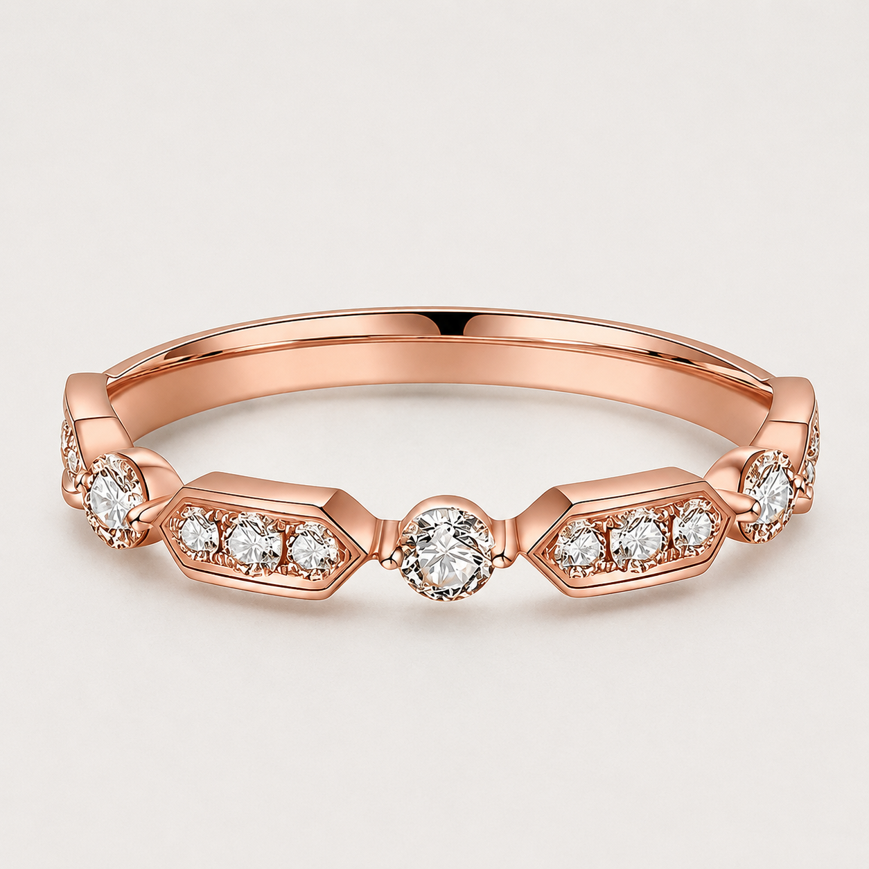Vintage-Inspired Eternity Band Ring