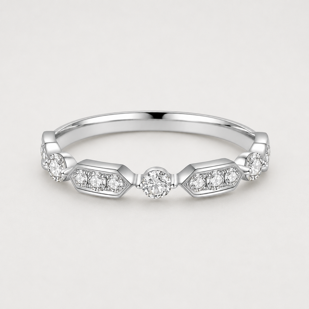 Vintage-Inspired Eternity Band Ring