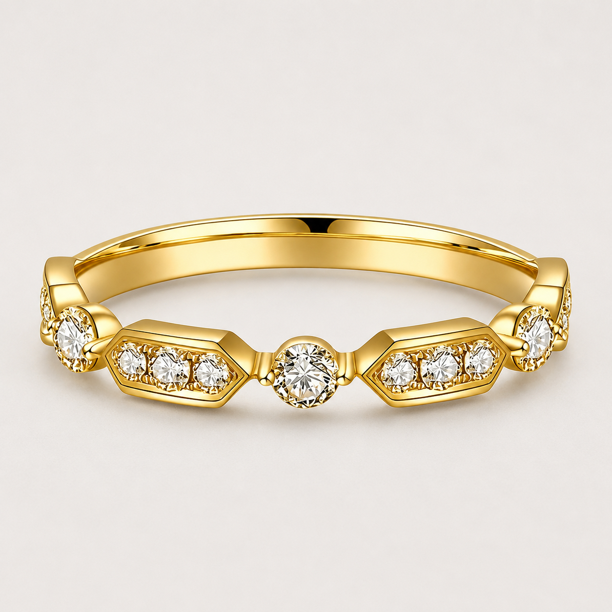 Vintage-Inspired Eternity Band Ring