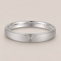 Subtle X-Detail Matte Band Ring