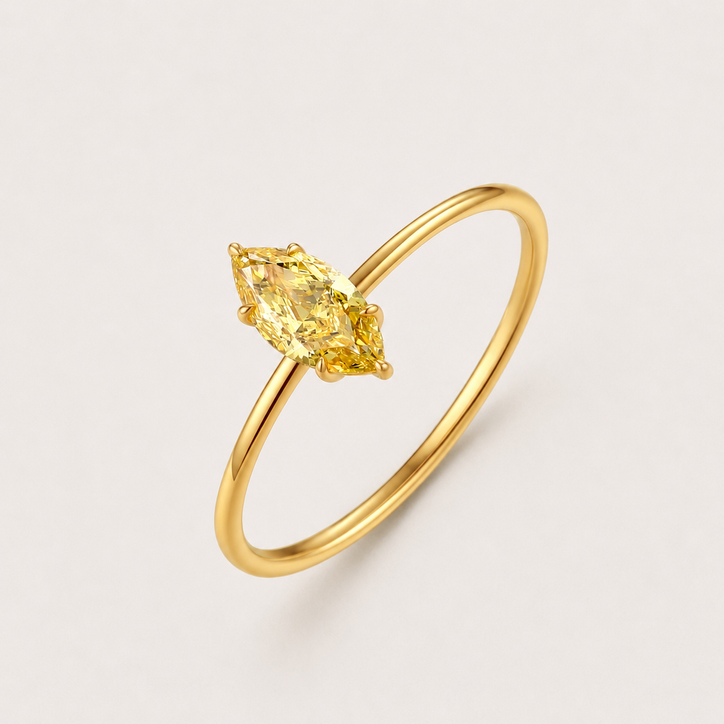 Marquise-Cut Solitaire Ring
