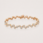 Diamantarmband in Zargenfassung – 4,13 ct in 18K Gold