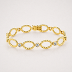 Diamant-Gliederarmband – 1,86 ct Labordiamanten in 18K Gelbgold