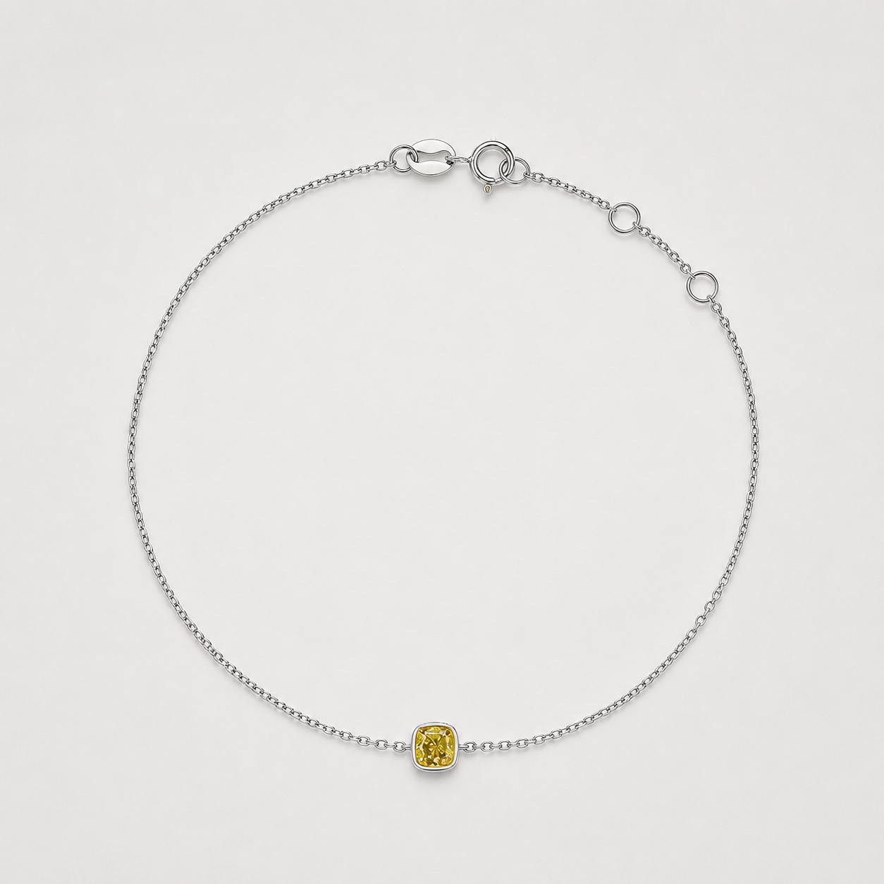 18k Gold Bracelet with Yellow Diamond