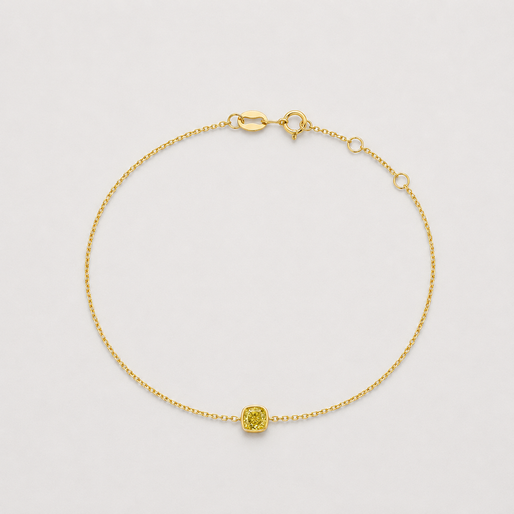 Fancy Yellow Diamantarmband – 0,24 ct in 18K Gelbgold