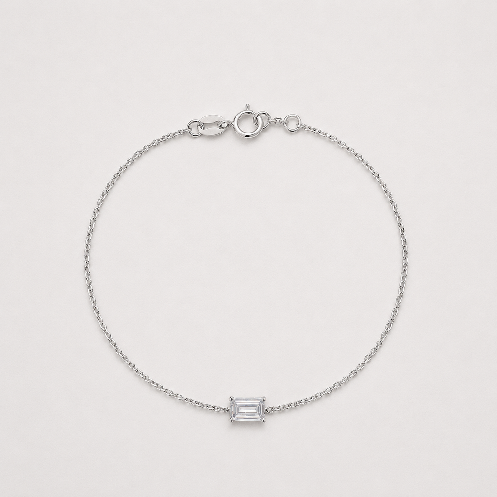 Emerald-Cut Diamond Bracelet in 18K