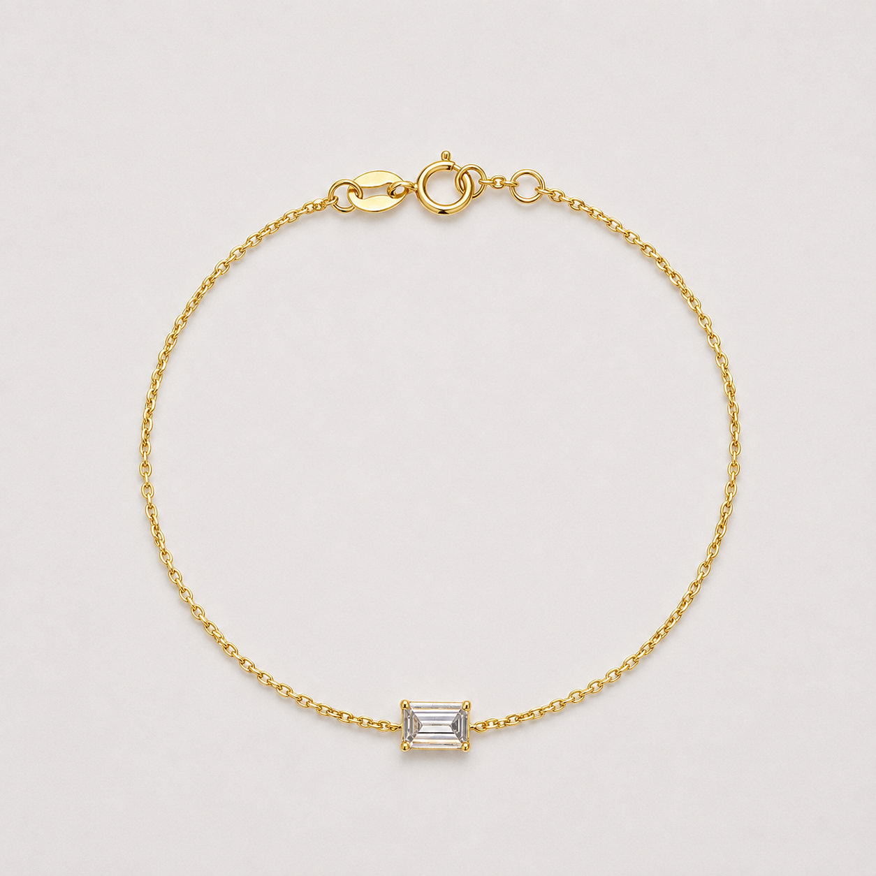 Emerald-Cut Diamond Bracelet in 18K