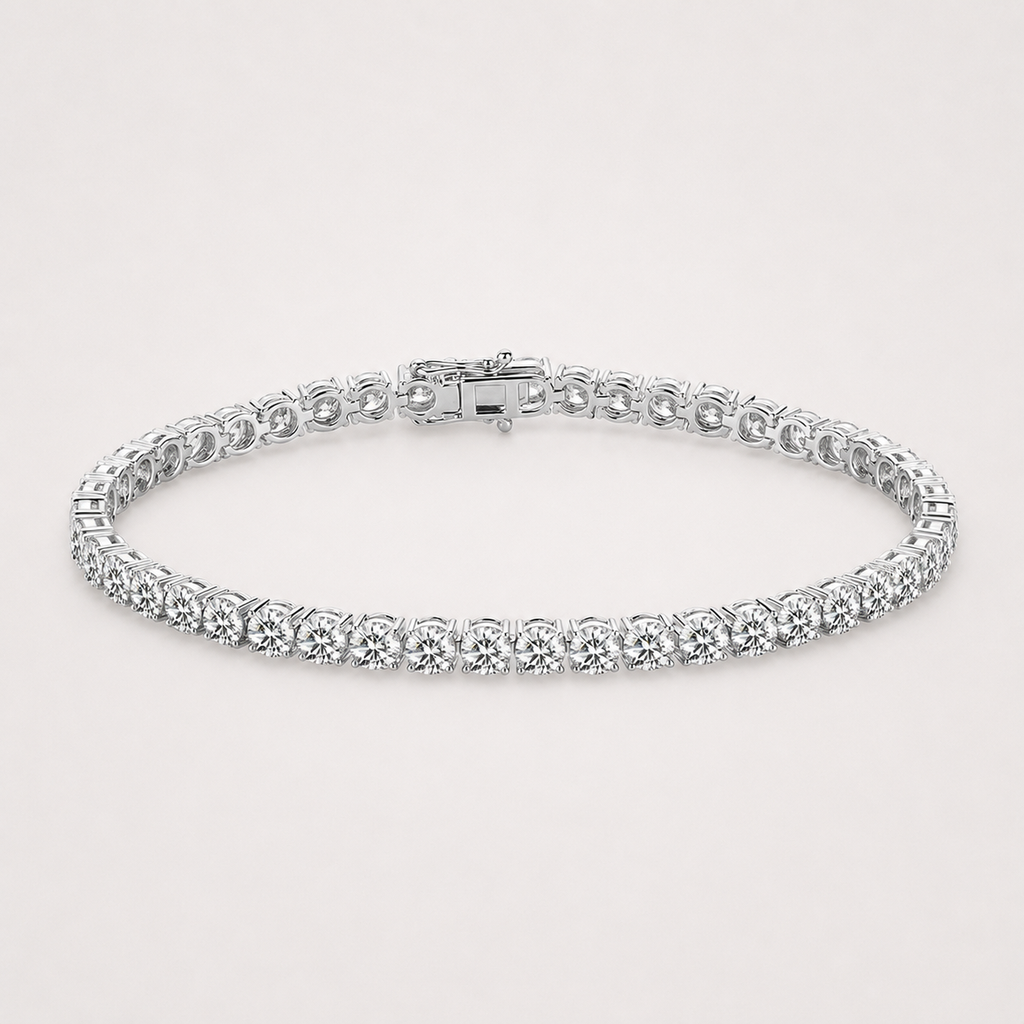 18k Gold Tennis Bracelet with Lab Grown Diamonds