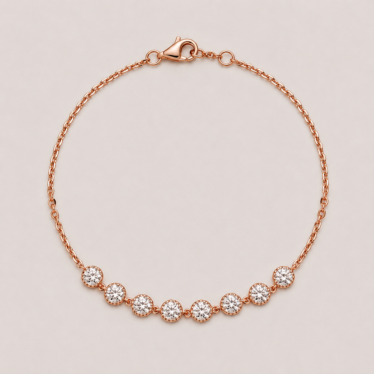 18k Gold Bracelet with Lab Grown Diamonds