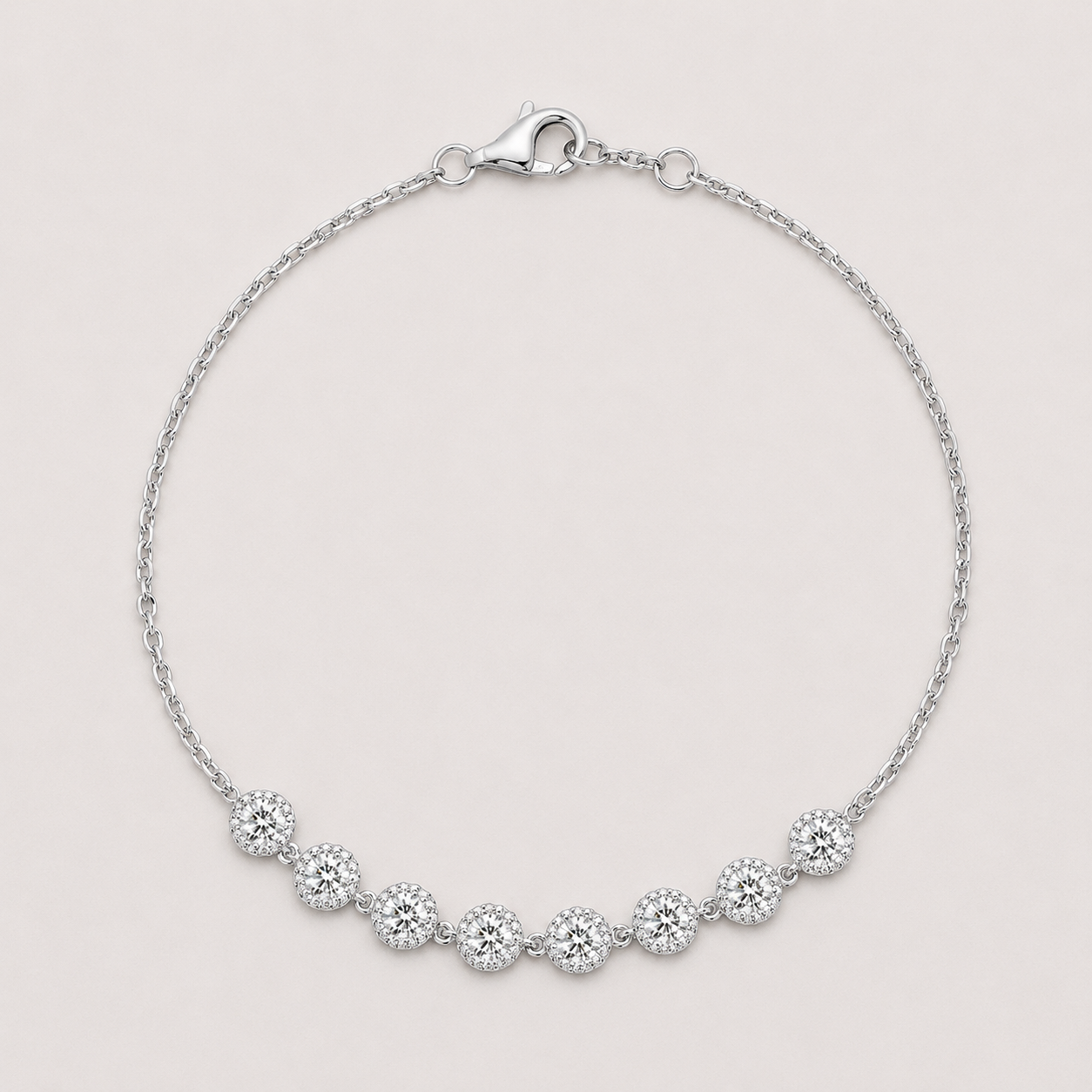 18k Gold Bracelet with Lab Grown Diamonds