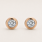 Diamant-Ohrstecker in Zargenfassung – 0,21 ct in 18K Weißgold