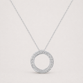 Diamant-Kreis-Halskette – 0,69 ct Labordiamanten in 18K Weißgold