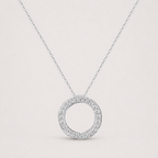 Diamant-Kreis-Halskette – 0,69 ct Labordiamanten in 18K Weißgold