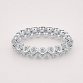 18k White Gold Double Row Eternity Ring with Lab Grown Diamonds