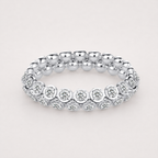 18k White Gold Double Row Eternity Ring with Lab Grown Diamonds