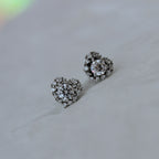 Heart-Shaped Stud Earrings