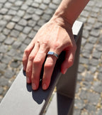 Minimalistischer Siegelring aus 925 Sterling Silber mit Hochglanzfinish