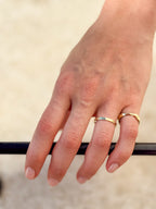 Schmaler Ring aus 14k Gold für elegante Alltagslooks